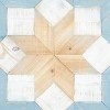 Wood Geometric Handmade Southwestern Wall Decor Light Brown/Light Blue - Olivia & May - 4 of 4