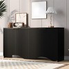 63" Sideboard Buffet Cabinet with Storage, Coffee Bar Cabinet with Adjustable Shelves, Kitchen Pantry Cabinet for Living Dining Room Entryway - 2 of 4