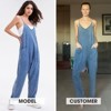 EXLURA Womens Casual Summer Jumpsuits Denim Trendy Fashion Overalls with Pockets - 2 of 4