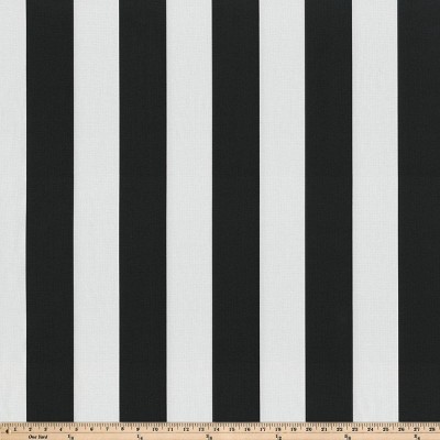 Black and White Cabana Stripe Outdoor Throw Pillows, Set of 2