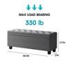 Ottoman Bench with Lift Top, Upholstered Storage Bench with Hinged Lid - 2 of 4