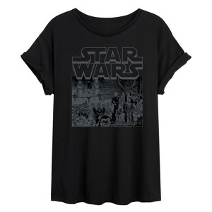 Women's - Star Wars - Manga Art Style Oversized Graphic T-Shirt - 1 of 4