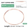 Unique Bargains Soft Pure Copper Jewelry Making Gardening Wire 3 Rolls - 3 of 4