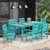 Hyleory 7pc Outdoor Dining Set, 66.9'' Rectangular Table w/Umbrella Hole and 6 Chairs - 2 of 4