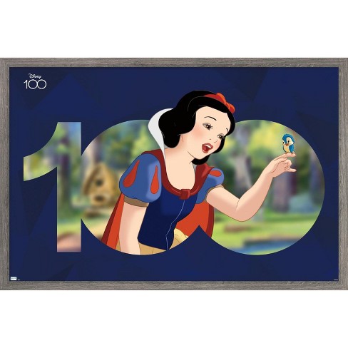 Trends International Disney 100th Anniversary - Snow White Framed Wall  Poster Prints Barnwood Framed Version 22.375 X 34 : Target