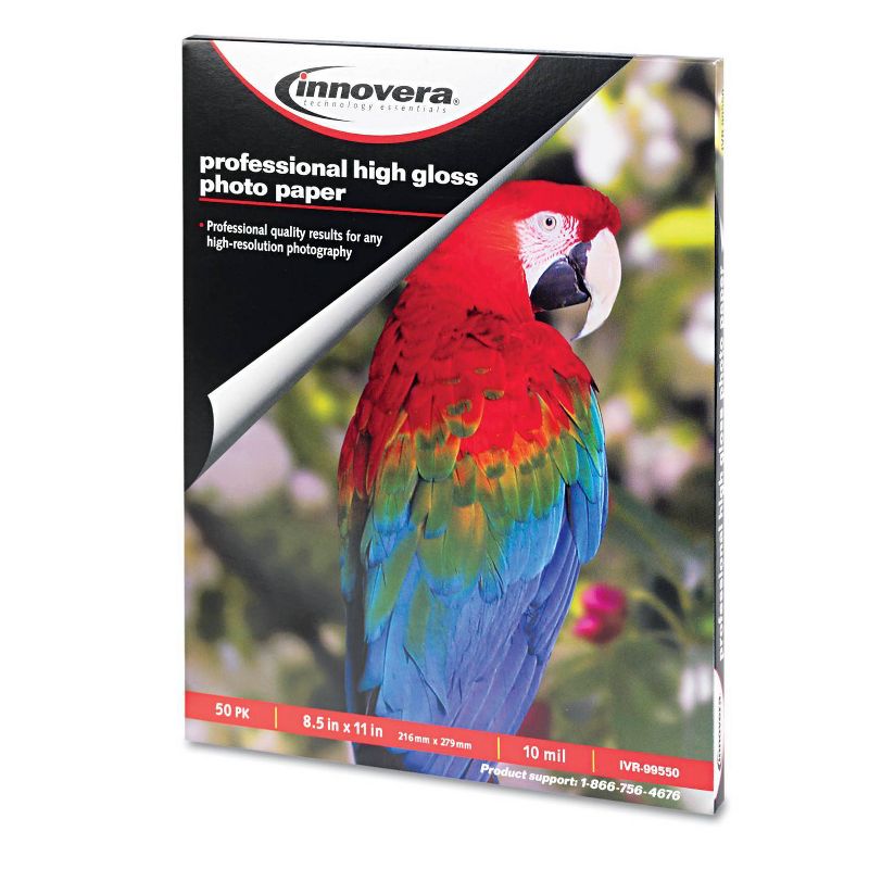 Innovera 8.5&#34; x 11&#34; High-Gloss Photo Paper (50 Sheets/Pack), 2 of 4