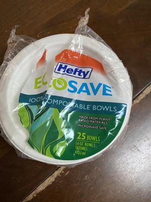 Hefty Ecosave Compostable Bowls - Large - 28 Fl Oz/15ct : Target