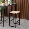 NicBex Set of 2 Bar Stools for Kitchen Island,Paper Rope Woven Counter Bar Stools,Bar Chairs for Dining Rooms,Kitchens,Islands - 4 of 4