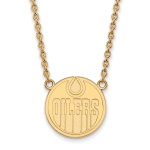 Black Bow Jewelry 14k Yellow Gold Edmonton Oilers NHL Necklace 18 Inch - 1 of 4