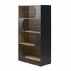 Room & Joy 59.63" Caspian Retro Bookcase Black/Natural - image 3 of 4