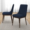 Vynxaria Dark Blue Dining Chairs - Set of 2 for Minimalist Elegance - 3 of 4