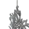 Northlight Glitter Snowflake Christmas Ornament - 7.5" - Silver - 3 of 4