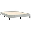 Bed Frame Light Gray Velvet, Engineered wood, Plywood Queen - 3 of 4