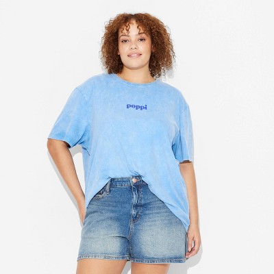Adult Poppi Taste the Future Short Sleeve Graphic T-Shirt - Blue