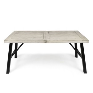 NicBex Patio Rectangle Dining Table Outdoor Acacia Wood 70.5 Inch Table All-Weatherproof - 1 of 4