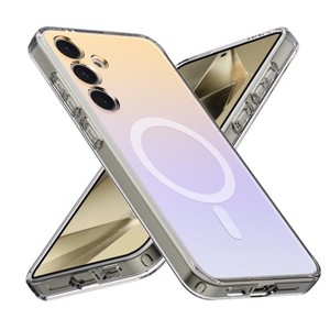 Reiko Gradient Candy Luminous Magnetic Transparent Phone Case for Samsung Galaxy S24 Plus - 1 of 4