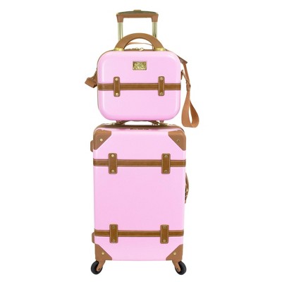 target pink luggage