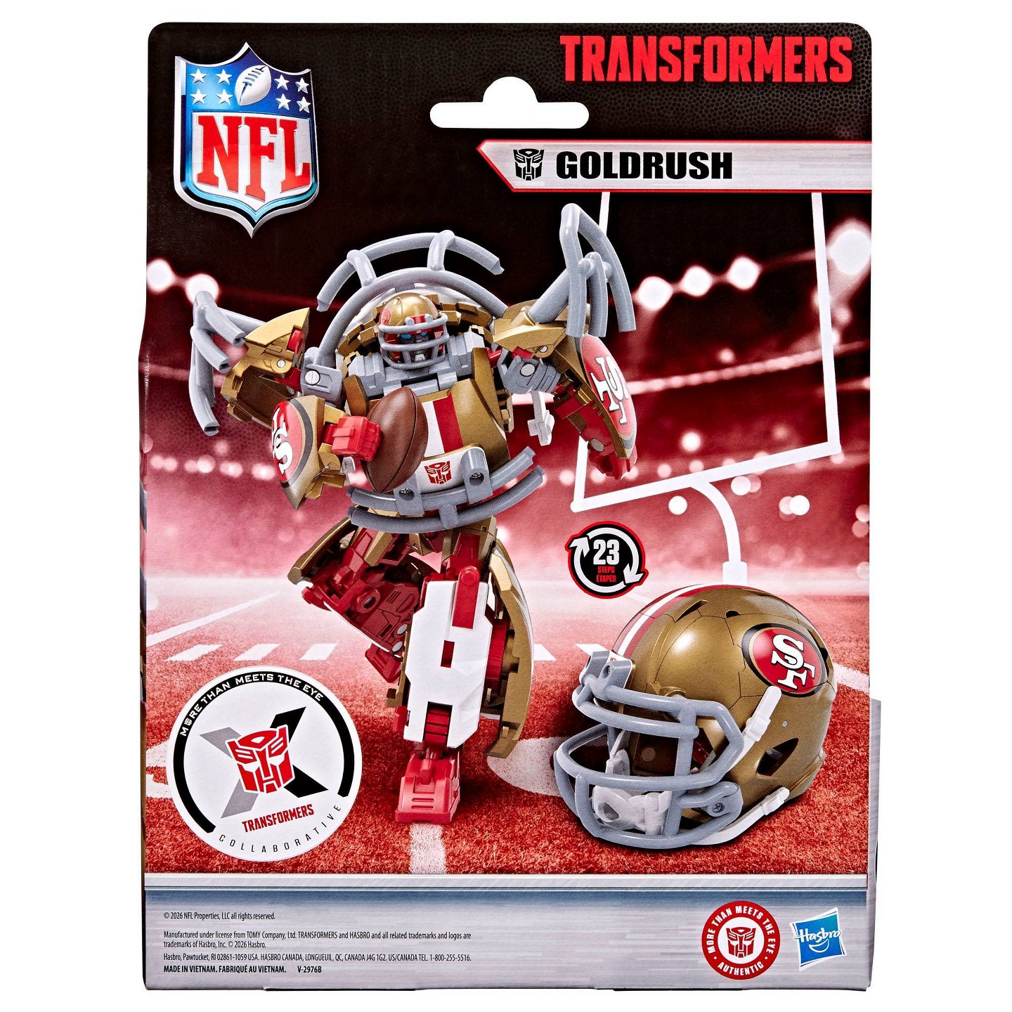 Детская фигурка Transformers NFL San Francisco 49ers Goldrush Action Figure — фото 3