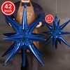 PartyWoo Foil Balloons Navy Star Starburst Point 42 Inch 2 pcs - 2 of 4