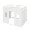 TiramisuBest Twin Size House Loft Bed With Ladder-White - 3 of 4
