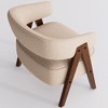 YOUNIKE Modern Accent Arm Chair Fabric Living Room Chairs Comfy Lounge Sofa Reading Chair 27.56" W x 23.62" D x 27.95" H with Wood V-Leg - 4 of 4