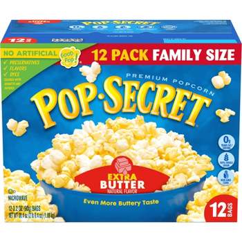 Pop Secret Microwave Popcorn Extra Butter Flavor - 3.2oz/12ct