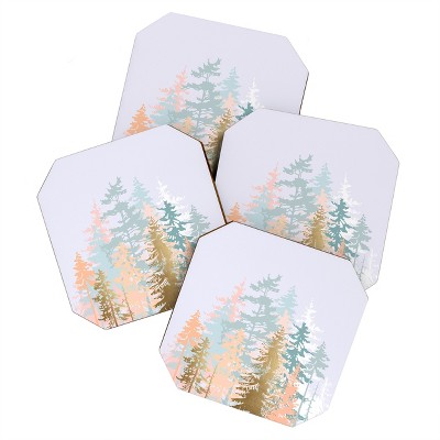 Deny Designs Iveta Abolina Winter Wheat Coasters Set of 4 