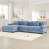 Oversized 130" Corduroy Cloud Modular L-Shaped Sectional Sofa with Thick Cushion and Movable Ottoman, 4-Piece Free combination Sofa - 2 of 4