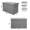 Aoibox Large Toy Storage Chest with Lid Collapsible Sturdy Organizer Box Linen Gray for Kids Nursery Playroom 25x13x16 - 4 of 4