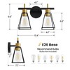 KAISITE 2-Light Metallic Industrial Bathroom Vanity Fixture - 2 of 4