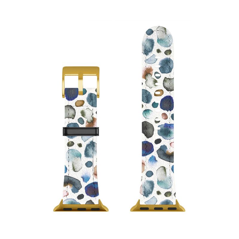 Ninola Design Watercolor Stains Blue Gold 42mm/44mm Gold Apple Watch Band - Society6, 3 of 4