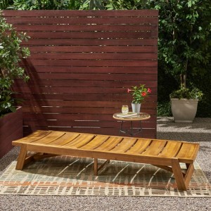 Two-Pack Brown Wood Loungers-Ideal for Terrace, Poolside & Deck Use - 1 of 3