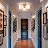 LLHZSY Modern 3-Light 23 3/5" W Semi Flush Mount Ceiling Lights With Opal Glass Shade-Gold - 4 of 4