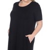 White Mark Plus Size Short Sleeve Midi Dress - 4 of 4