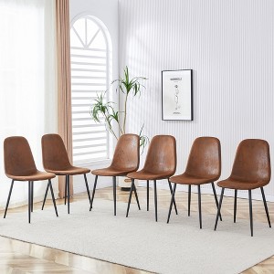PAGED Dining Chairs Modern Medieval Style Living Room Chairs with Metal Legs for Living Room - 1 of 4