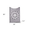 HomeRoots 80" X 56" Black And White Mandala Cotton Hanging Tapestry - 3 of 4