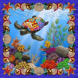 Sunsout Psychedelic Turtle 500 pc   Jigsaw Puzzle 77010 - 1 of 4