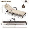 haise Lounge Chairs Set of 2 for Outside, Adjustable Position Outdoor PE Rattan Wicker Patio Pool Lounge Chair with Arm, Cushion, Pillow and Wheels - 2 of 4