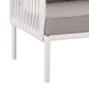 Akoasm Modern Outdoor Patio Lounge Chair with Waterproof Thick Cushion & White Frame for Porches & Balconies-Light Grey - 4 of 4