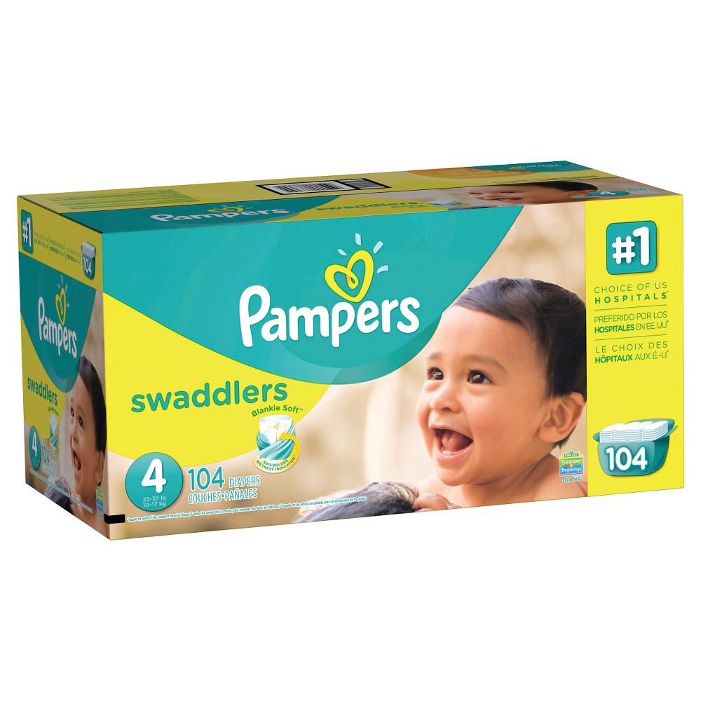 UPC 037000863694 product image for Pampers Swaddlers Diapers Giant Pack - Size 4 (104 Count) | upcitemdb.com