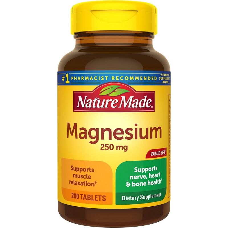Nature Made Magnesium Oxide 250mg  Muscle, Nerve, Bone &#38; Heart Support Supplement Tablets - 200ct, 3 of 12