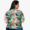 Calypsa Women's Plus Size Half-Zip Long Sleeve Rash Guard UPF 50+ Nora Swim Top - 2 of 4
