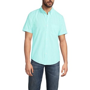 Lands' End Men's Short Sleeve Essential Lightweight Poplin - 1 of 3
