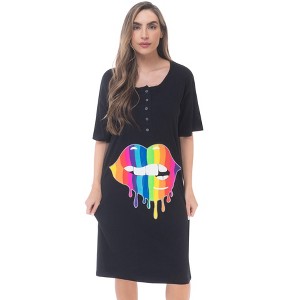 Just Love Short Sleeve Nightgown Sleep Dress for Women - 1 of 2
