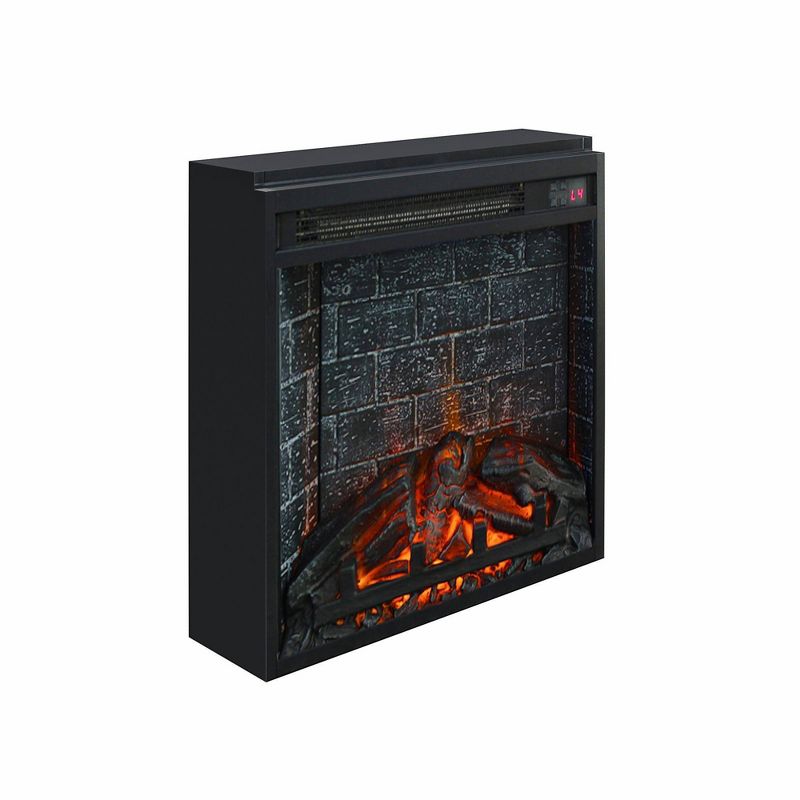 18&#34; Electric Glass Front Fireplace Insert with Remote Black - Room &#38; Joy, 5 of 8