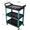 KTMBDW Auto Detailing Cart with Wheels, 3 Tier Rolling Detail Cart, Car Wash Organizer Cart for Detailers Garage, Workshop - 4 of 4