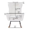 Upholstered Rocking Chair for Nursery or Living Room, Teddy Fabric Accent Glider with High Back and Cushion-The Pop Home - 4 of 4