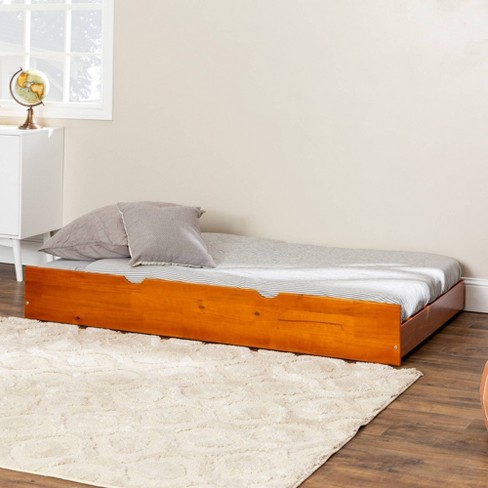 Twin Solid Wood Trundle Bed Honey, Add A Trundle To Any Bed