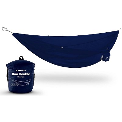 Kammok Roo Double Hammock with Stuff Sack | Waterproof Ripstop Nylon, Gear Loops | Lightweight for Camping and Backpacking