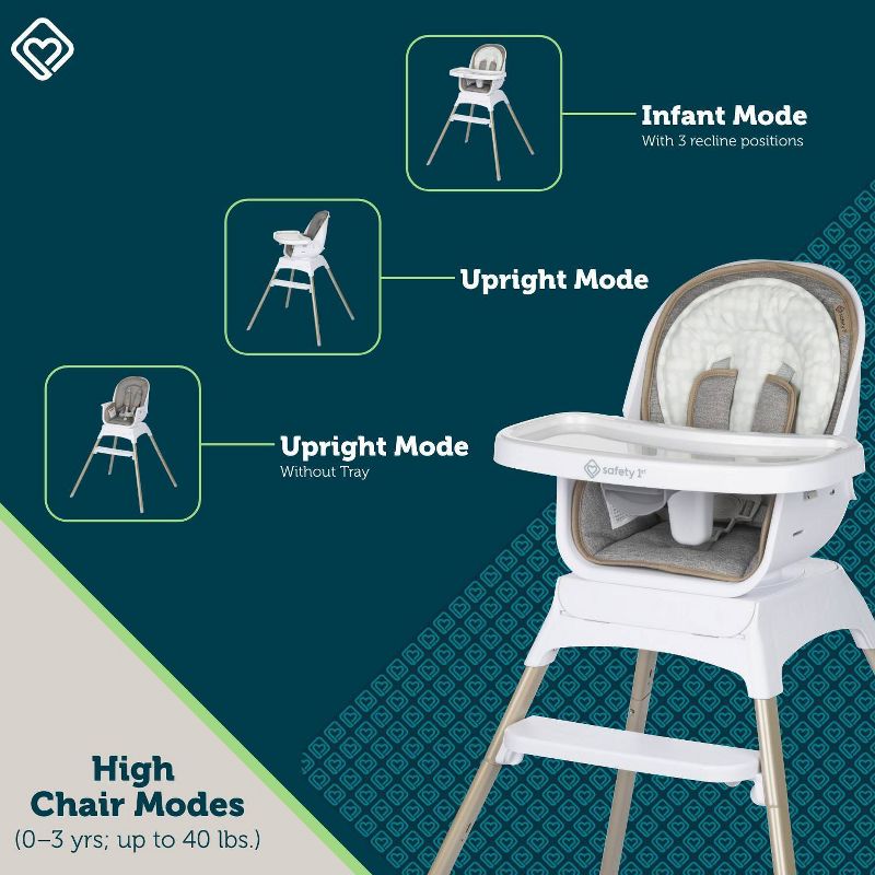 Safety 1st Grow and Go Rotating High Chair - French Gray, 5 of 19